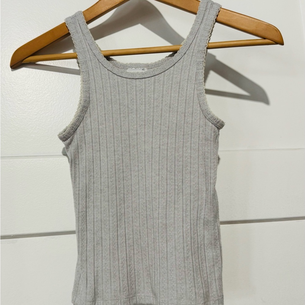 Abercrombie Kids Gray Ribbed Tank Top